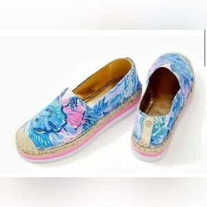 Lilly Pulitzer Marlo Espadrille In Saltwater Blue‎ Womens size 6